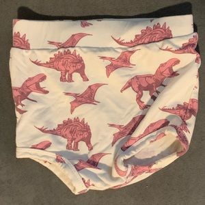 Kate Quinn 3-6 Bamboo bummies pink Dino print only worn 1 time